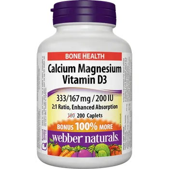 Webber Naturals Calcium Magnesium Vitamin D3 200 cps.