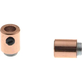 Průchodka kabelu s upevňovacím šroubkem M10x1 kovová Měděná