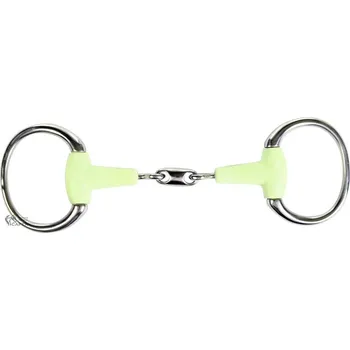 Udidlo pro koně Oliva 2x lomená HKM -JABLEČNÁ 16MM- - 14,5cm