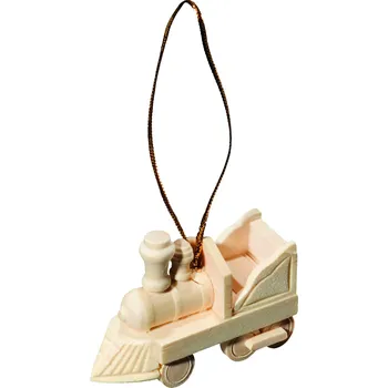 Vánoční dekorace Ornatis Dřevěná vánoční ozdoba mašinka Provedení: Přírodní bez malování, Velikost stojících figur dospělých postav: 6x4 cm