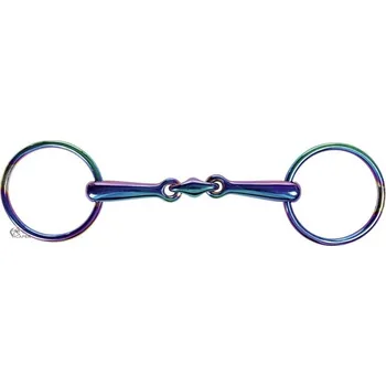 Udidlo pro koně Stihlo 2x lomené HKM -RAINBOW 18MM- - 14,5cm