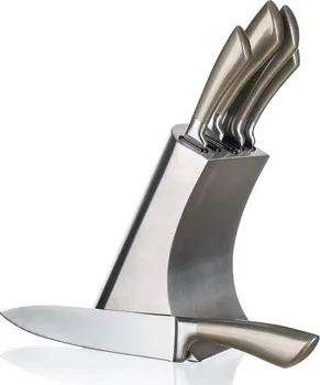 Kuchyňský nůž Banquet Metallic Platinum 17 cm 5 ks + stojan