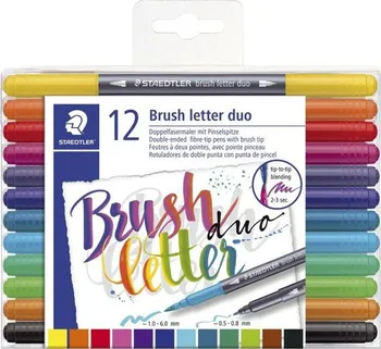 Staedtler Brush Letter Duo 12 ks