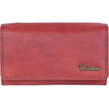 Peněženka Klasická prostorná celokožená peněženka Pedro z bytelné červené kůže