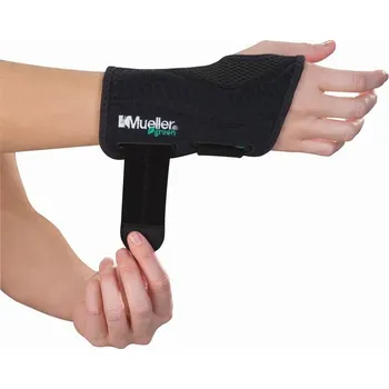 Mueller Green Fitted Wrist Brace ortéza na zápěstí pravá černá