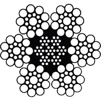 Lany Šestipramenné lano SEAL 6x19S - IWRC Lano - průměr: 8 mm, Pevnost: 1960 MPa, Provedení: Pozink