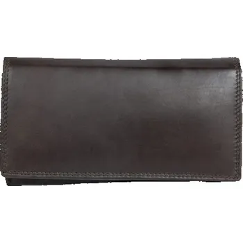 Peněženka Tmavě hnědá klasická kvalitní kožená peněženka HMT