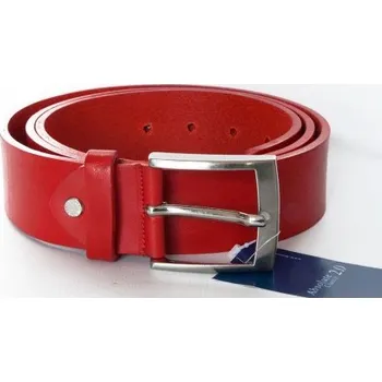 Opasek FLW Červený italský kožený opasek 110 cm