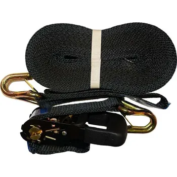 Upínací popruh ROPES - CHAINS Dvoudílný upínací popruh s černou ráčnou - 1000 daN - černý Délka: 10 m