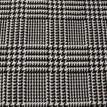 Kabátovina černo-bílé pepito, š.155