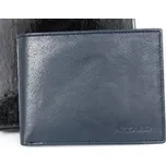 Velmi tmavě šedomodrá multicolor kožená peněženka Azzaro