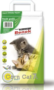 Podestýlka pro kočku Benek Super Corn Cat čerstvá tráva 7 l