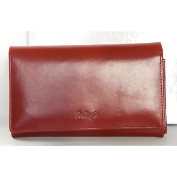 Peněženka Červená kožená peněženka Bellugio vyrobená z pevné kůže