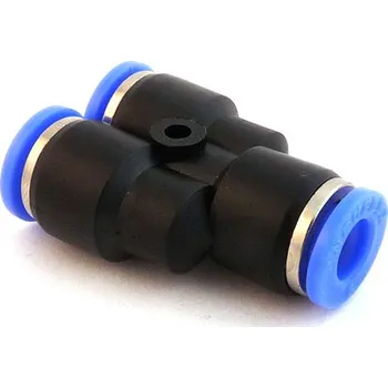 Cyklo nářadí Pneumatická nástrčná spojka - rozdělovač tvar Y - na vzduch 6 mm (Násuvná spojka plastová pro hadice 6mm)