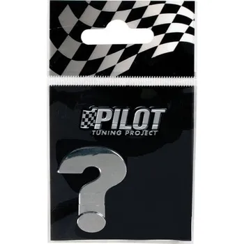 Samolepicí dekorace na vozidlo Pilot Chromovaný samolepící 3D znak (?) - Lampa Italy 07899