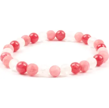 Náramek Moni dámský náramek jadeit korálový jadeit matný křišťál