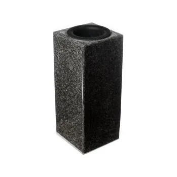 Smuteční dekorace Váza na hrob Nero hranatá 23 x 10 cm