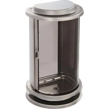 Smuteční dekorace Lucerna na hrob A-01e4 broušená nerez 13 cm