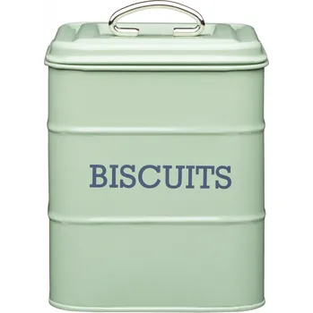 Dóza na potraviny Kitchen Craft, Anglie Kitchen Craft - Plechová dóza Living Nostalgia na sušenky zelená /14,5*14,5*19 cm/ Barva: Zelená, Velikost: 14,5x14,5x19