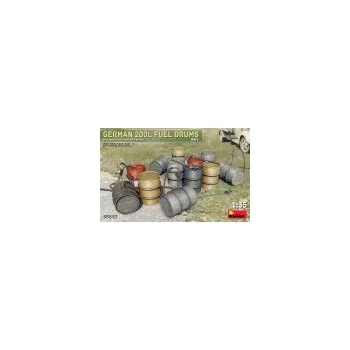 Plastikový model 1/35 German 200L Fuel Drum Set WWII (12 pcs.)