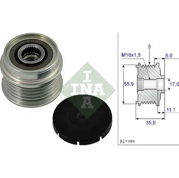 Alternátor Předstihová spojka INA 535 0005 10