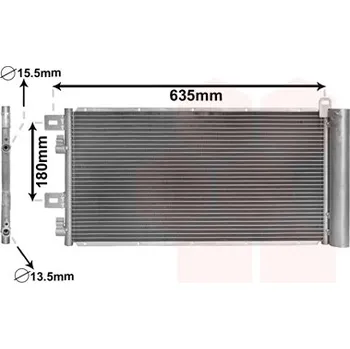 Ventilátor topení a klimatizace Kondenzátor klimatizace VAN WEZEL 06005256