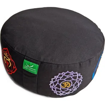 Meditační polštář Rondo čakry černý