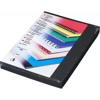 Karton Karton Delta 230 g A4, imitace kůže, černý, 100 ks