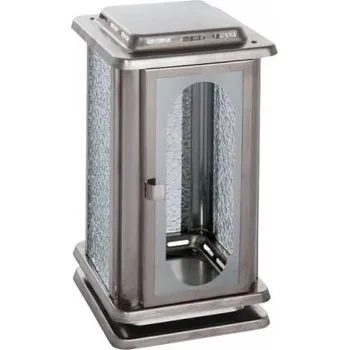 Smuteční dekorace Hřbitovní lucerna A-01a4 broušená nerez