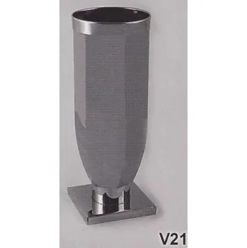 Smuteční dekorace Hřbitovní váza V21 oblá nerez