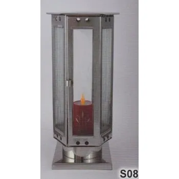 Smuteční dekorace Hřbitovní lucerna S08 nerez