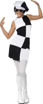 Karnevalový kostým Smiffys Kostým pro ženy 60. léta černo-bílý
