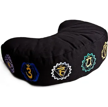 Meditační polštář Luna čakry černý