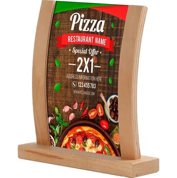 Curved Menu Holder A5 - Přírodní