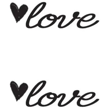 Odstranitelné tetování Love a srdíčko - nalepovací tetování