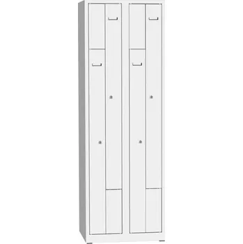 AZ2381 Úsporná šatní skříň kovová, svařená Barvy skříní	 šedo-červená RAL3000