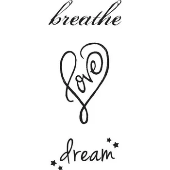 Odstranitelné tetování Breathe, Love, Dream - nalepovací tetování