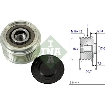 Alternátor Předstihová spojka INA 535 0077 10