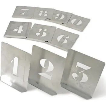 Klíč KENNEDY Šablony čísel ocelové 150 mm / 10ks / 0 - 9