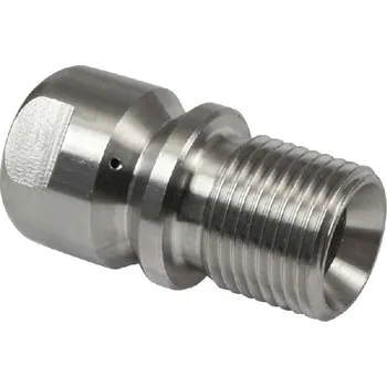Příslušenství pro vysokotlaký čistič OEM Vysokotlaká těžká tryska na čistění potrubí 3+0, závit 1/2" vnější, vel. trysky 080, 500bar/40l/min, nerez