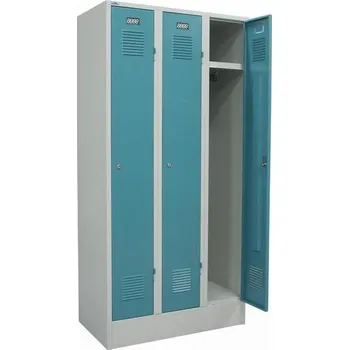 SAS 33A Šatní skříň trojdílná skříně svařené Barvy skříní	 šedo-červená RAL3000