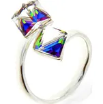 Prsten kostka se Swarovski Elements Cube P48416PVM Vitrail Medium 6 mm
