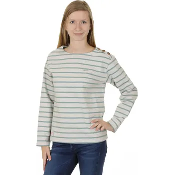 Dámské tričko tričko Brakeburn Bella Crew - Ecru/Aqua XXS