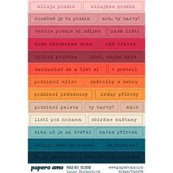samolepka Papero amo - Samolepky arch - PAGE KIT 10-18 / Fráze