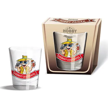 Sklenice Hobby panák - Vášnivý cestovatel