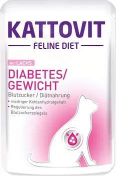 Krmivo pro kočku Kattovit Diabetes losos 85 g