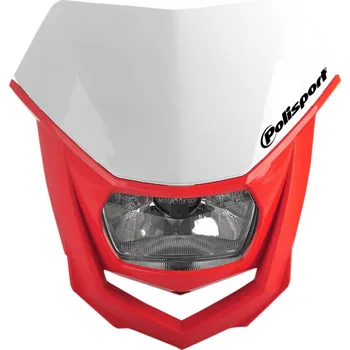 Osvětlení pro motocykl Univerzální přední maska se světlem POLISPORT HALO HEADLIGHTS RED
