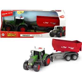 autíčko Dickie Toys Traktor Fendt 939 Vario s přívěsem 41 cm
