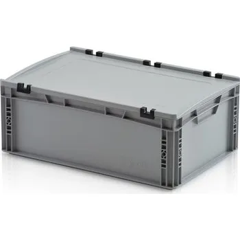 Zahradní úložný box Euro přepravka s víkem 45l, plný úchyt 22 x 60 x 40 cm