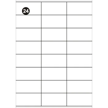 Papír FOPRINT Samolepící etikety 70x36 mm, A4 - matt folie (balení 20 listů)